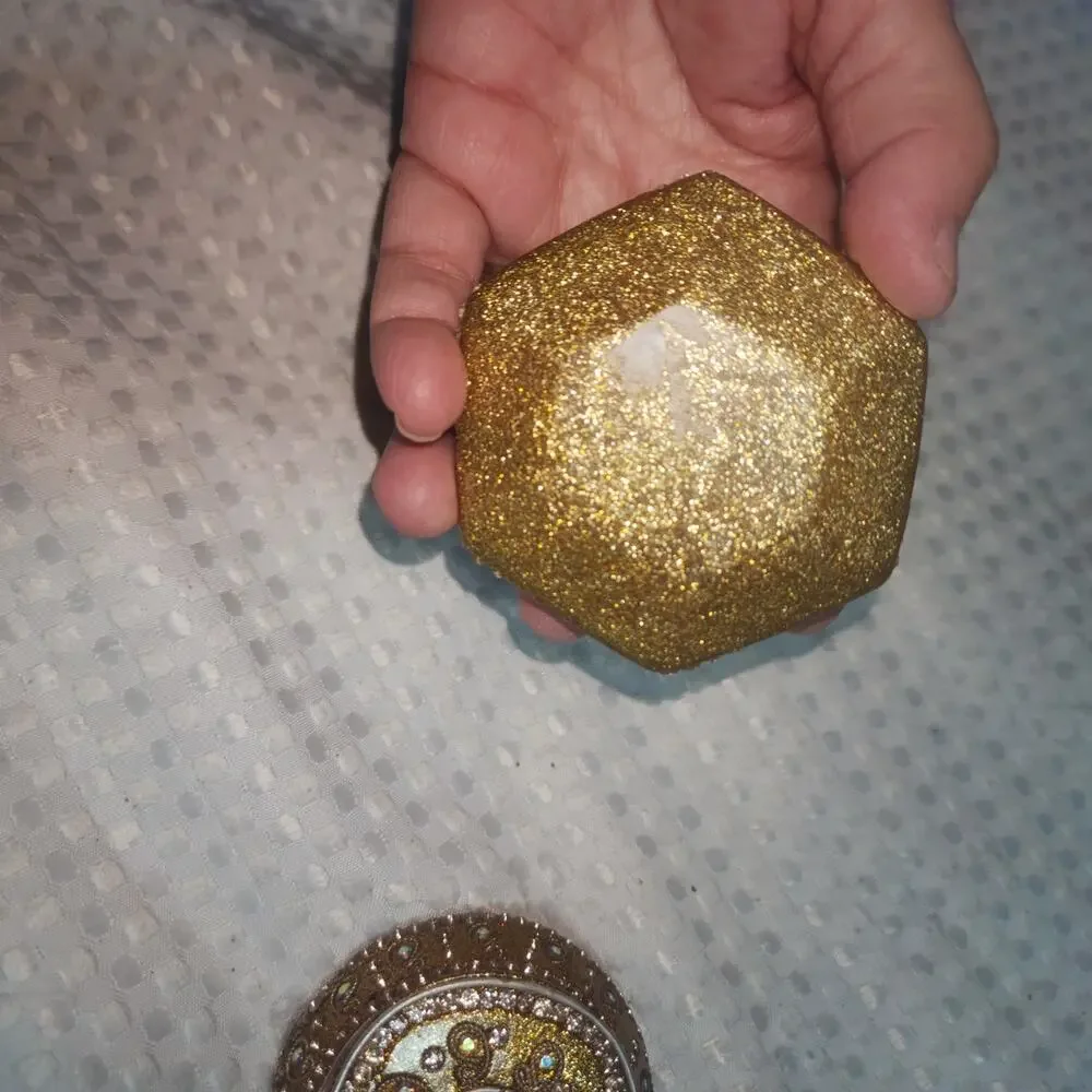 PIER ONE SET OF 2 JEWELED HEXAGON TRINKET BOXES